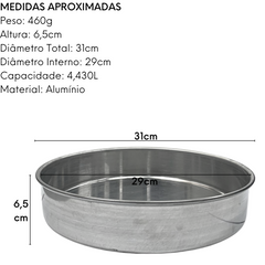 Forma Com Fundo Removível N30 de Alumínio Arary