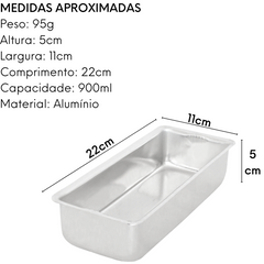 Forma Retangular de Aluminio 900ml Arary