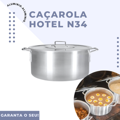 Caçarola Hotel N34 de Alumínio 5L - A Gourmet