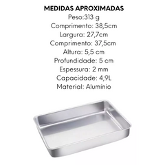 Forma Retangular Alta Reta N2 de Aluminio Arary