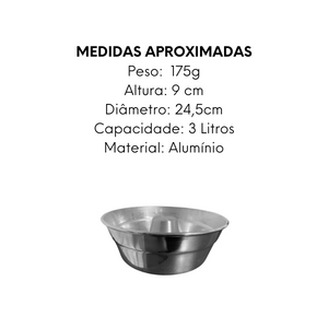 Forma Para Bolo N24 de Aluminio 25cm Arary
