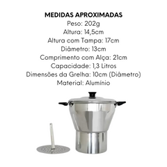 Cuscuzeira N13 em Aluminio 1,3L Arary