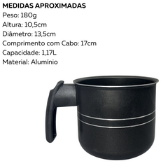 Canecão Araflon N12 em Aluminio Antiaderente 1,1L Arary