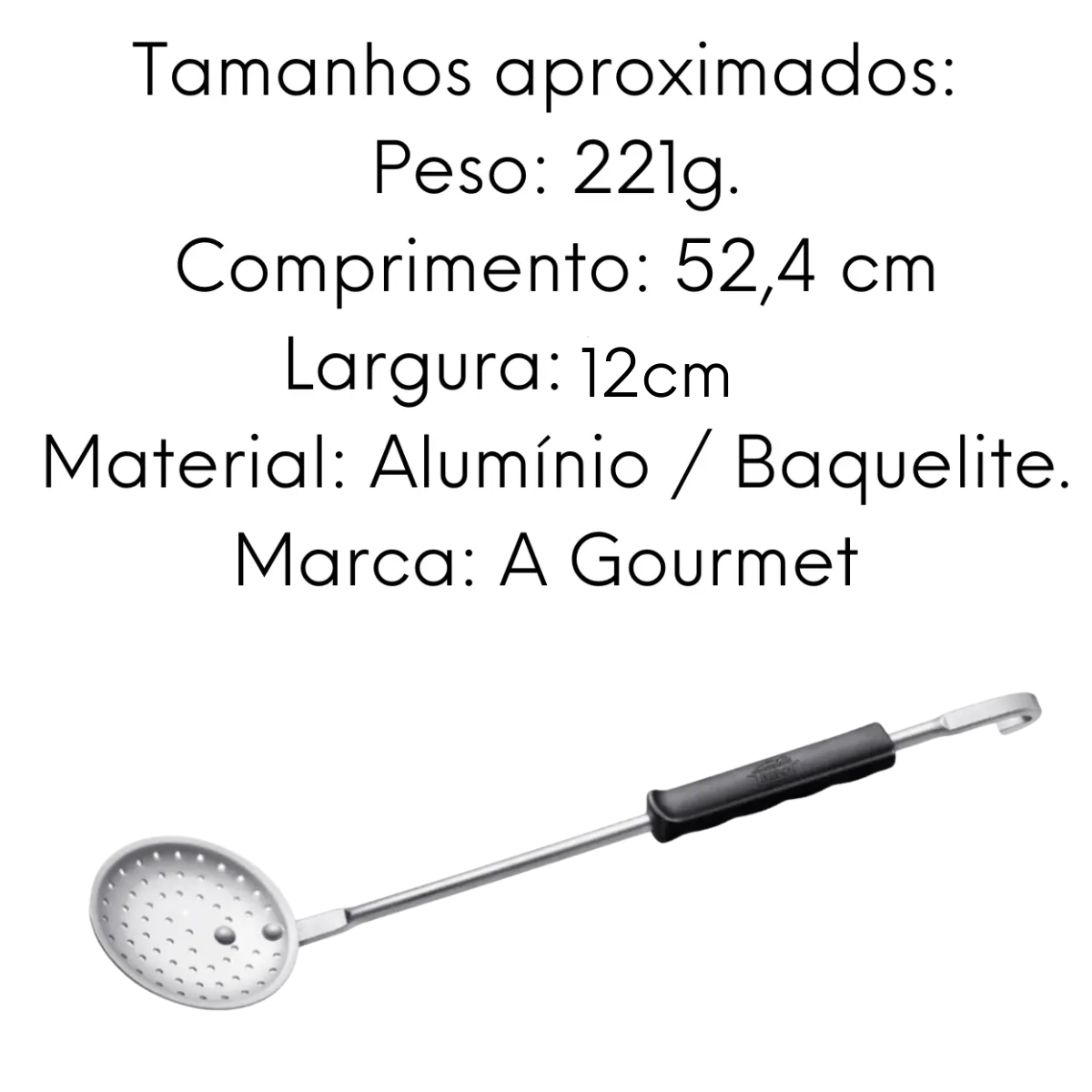 Escumadeira Hotel N 12 Cabo Baquelite 52,4 cm