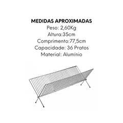 Secador de 36 Pratos Hotel em Aluminio ABC