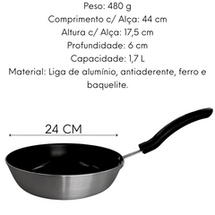 Frigideira Antiaderente Hotel N24 Com Cabo Baquelite ABC