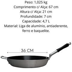 Frigideira Antiaderente Hotel N36 Com Cabo Baquelite ABC