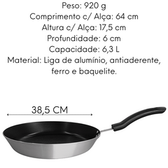 Frigideira Mestre Chef Antiaderente N38 Cabo Baquelite ABC