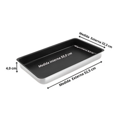 Assadeira Retangular Alumínio Antiaderente ABC