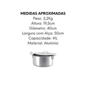 Caldeirão Hotel N40 Com Alça de Alumínio - A Gourmet