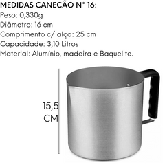 Canecão Fervedor Hotel Com Bico Cabo baquelite N16 Cajamac