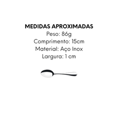 Colher de Chá Florença em Aço Inox - A Gourmet