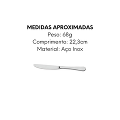 Faca de Mesa Florença em Aço Inox - A Gourmet
