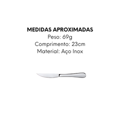 Faca Churrasco Florença Aço Inox - A Gourmet