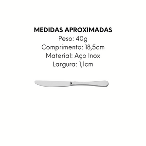 Faca Sobremesa Florença de Aço inox - A Gourmet