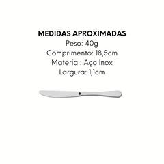 Faca Sobremesa Florença de Aço inox - A Gourmet