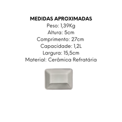 Assadeira Retangular Empilhavel N2 de Ceramica Refrataria - A Gourmet