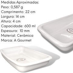 Assadeira de Cerâmica Branca Refrataria LaFaenza