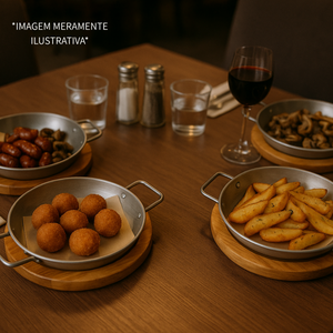 Panelinha Frigideira 20cm Com Tabua De Madeira - A Gourmet