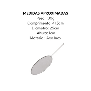 Tela Antirespingo Para Fritura Aço Inox Mimo Style