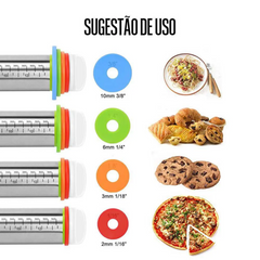 Rolo para Massas em Aço Inox Colorido unyhome