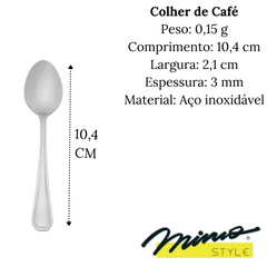 Colher de Café Mimo em Aço Inox Mimo Style