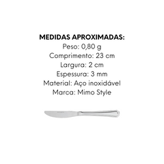 Faca de Mesa Mimo em Aço Inox Mimo Style