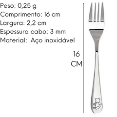 Jogo de Talheres Garfo e Colher Infantis Bear Mimo Style