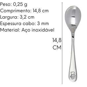 Jogo de Talheres Garfo e Colher Infantis Bear Mimo Style
