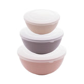 Conjunto 3 Bowls C/ Tampa Bambu Ecológico Cores Sortidas Lyor