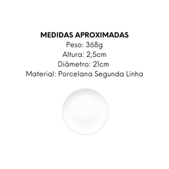 Prato Sobremesa Coup Bianco 21cm - A Gourmet