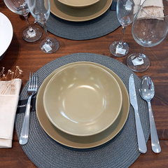 Prato Fundo Oliva de Porcelana Oxford Oxford