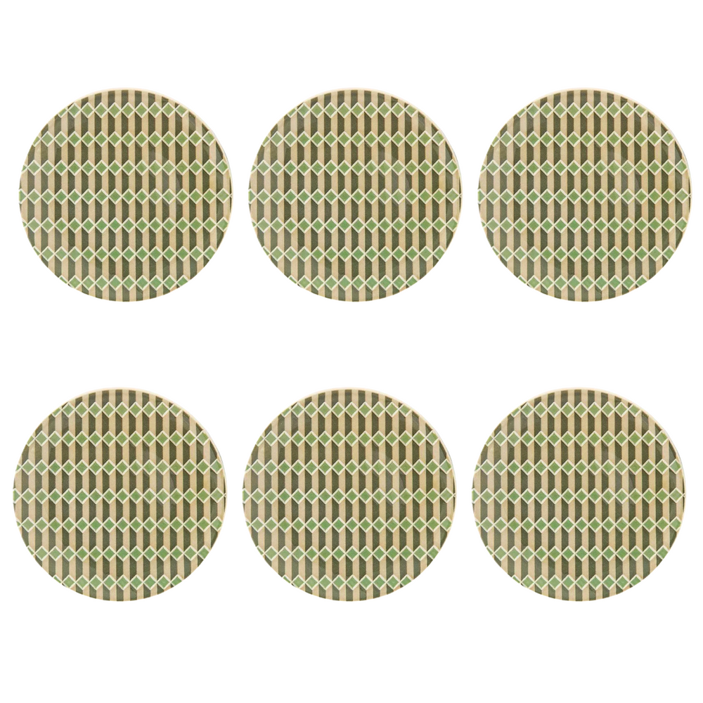 Kit 8 prato de Sobremesa Unni Piastrella Oxford - A Gourmet