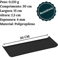 Bandeja Coffee Polipropileno Preta VemPlast