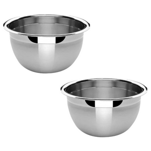 Tigela Bowl de Aço Inox 22cm Profissional Confeitaria Baccani