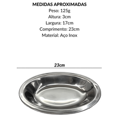 Travessa Funda em Aço Inox 23cm Baccani