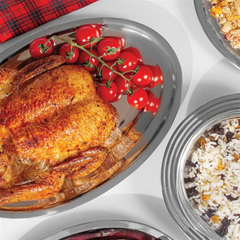 Travessa Rasa em Aço Inox 20cm Baccani