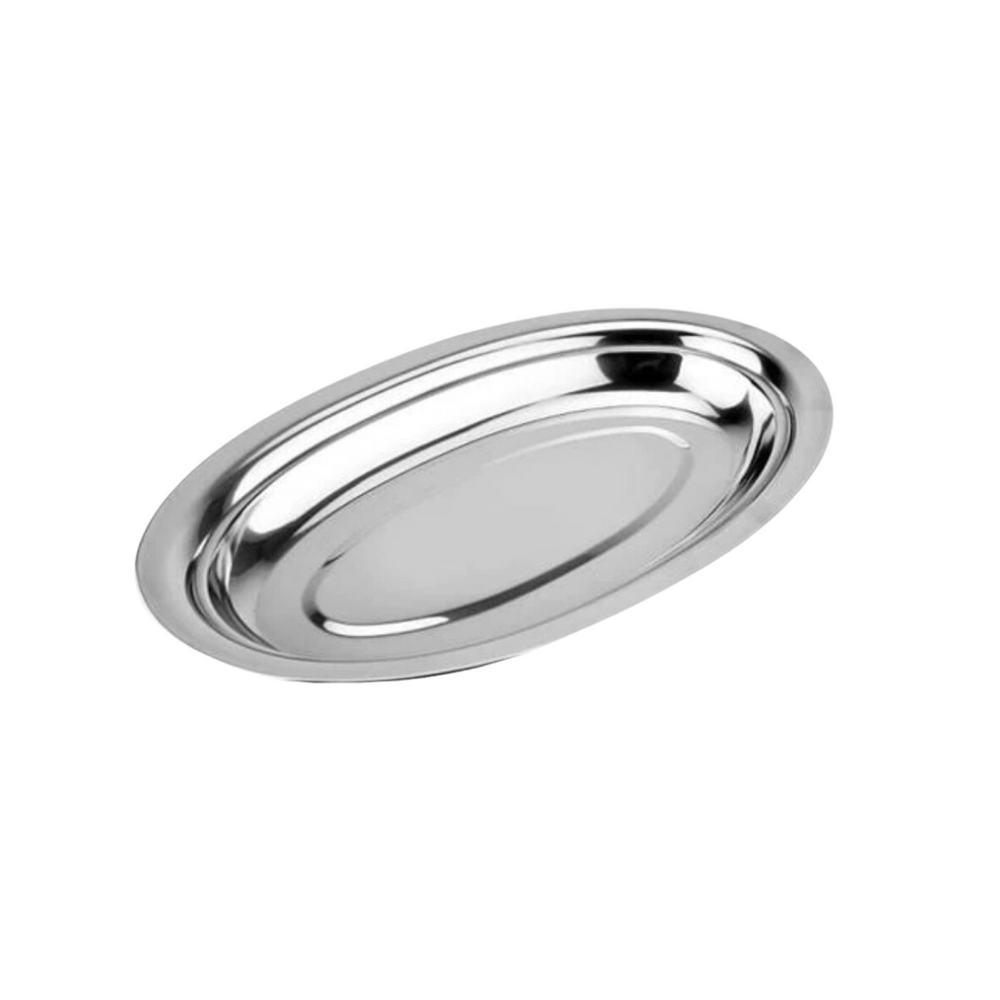 Travessa Rasa em Aço Inox 35cm Baccani