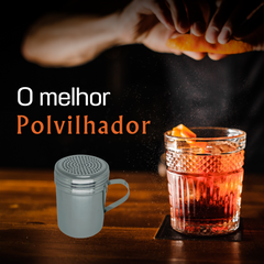 Polvilhador Com Alça em Aço inox 300ml Baccani