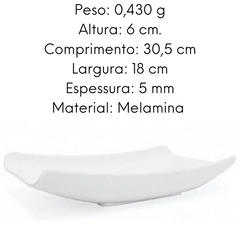 Travessa Curvada em 30cm Melamina Bestfer