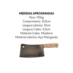 Cutelo Com Furo de Aço Manganês Cabo Madeira Bestfer