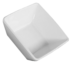 Tigela Bowl Quadrado G 550ml Cerâmica Branca LaFaenza