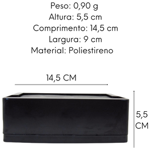 Porta Guardanapo Deitado Preto A Gourmet