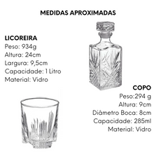 Conjunto Bormioli Rocco Selecta Licoreira De 1l Com 6 Copos De Whisky Day Home