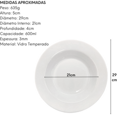 Prato Para Massa Grangusto 29,5 cm Porcelana Day Home