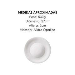 Prato Raso W Moon de Vidro Opalino Day Home