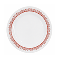 Prato Raso Menu Opaline Borda Vermelho