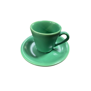 Xicara de Café Com Pires Verde - A Gourmet