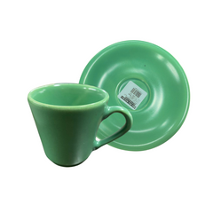 Xicara de Café Com Pires Verde - A Gourmet