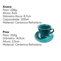 Xicara de Chá Com Pires Jade - A Gourmet